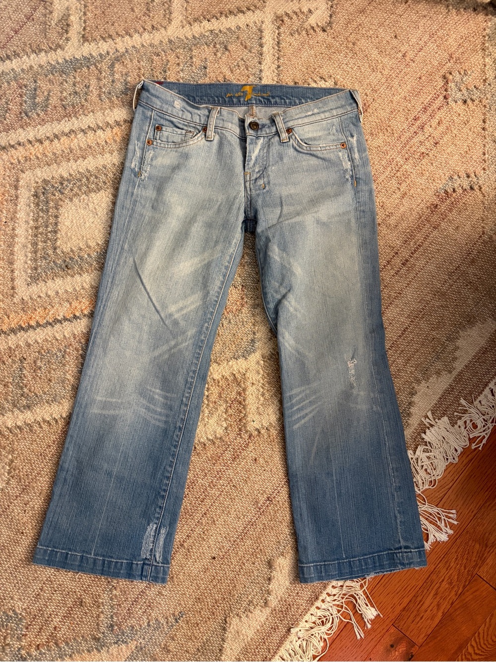 7 For All Mankind Light Blue Cropped Womens Jeans Stovepipe cropped 26 2